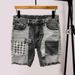 Patchwork-Jeansshorts für den Sommer, Jeansshorts für Herren mit mehreren Taschen, Baggy-Ripped-Jeans im Streetwear-Stil für Freizeitkleidung_voghion.com