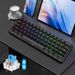 2025 H61K Mechanical Keyboard Green Black Tea Black Axis Mixed Light Laptop Wired Game Keypad Simple_voghion.com