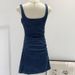 Waist Cinching, Pleating, Slimming, Hip Hugging Denim Suspender Dress For Children's Summer 2025 New High-End_voghion.com