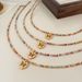 Women's Jewelry Simple Colorful Zircon Beaded Oil Drop Butterfly Necklace Female Versatile Temperament Shining Rainbow Clavicle Chain_voghion.com