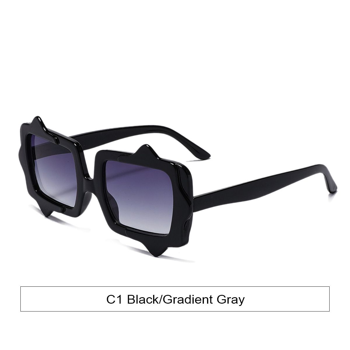 Gafas de sol cuadradas degradadas 2025 - Montura irregular unisex (protección UV, estilo moderno)_voghion.com