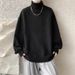 Neuer weicher, klebriger Pullover mit hohem Kragen für Herren. Winter-Strickpullover. Lockerer, einfarbiger, verwobener Untermantel für Herrenstil_voghion.com