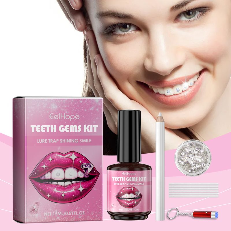 DIY set of tooth gems, fashionable and shining personalized toothpaste for dental beauty decoration, convenient and lasting_voghion.com