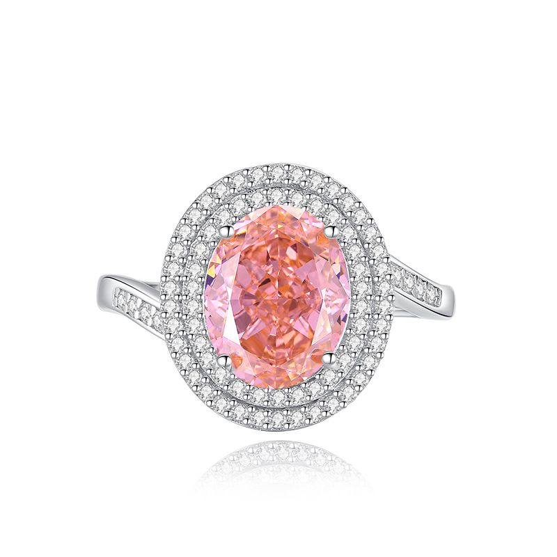 Neu S Silber Tansanit Lila Für Frauen Vielseitig Licht Persönlichkeit Ei-förmigen Blau Luxus Umliegenden Diamant Ring_voghion.com