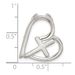 Sterling Silver Polished Cross Heart Chain Slide_voghion.com
