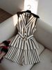 Women's Clothing Suit Light Luxury Niche Unique Fashion Temperament Slim Striped Top Shorts Two Piece Suit_voghion.com