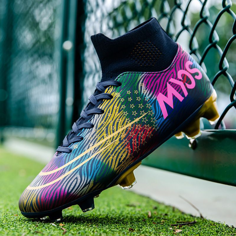 Chaussures de football pour hommes, chaussures de sport à longues fibres, chaussures d'entraînement pour compétition sur gazon, chaussures de sport à clous cassés_voghion.com