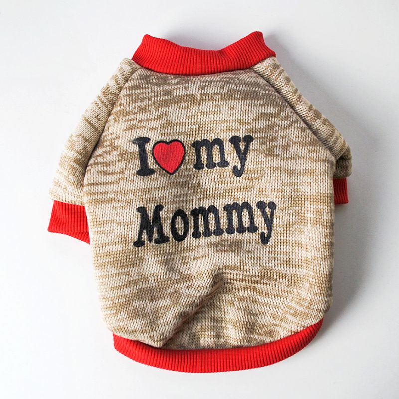 Warm And Soft Letter Print Pet Sweater For Dogs And Cats - Winter Pet Apparel For Comfort And Style_voghion.com