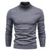 Maglione dolcevita convertibile per ragazzo, autunno inverno, tinta unita, casual, strato di base, stile giapponese, semplice e alla moda._voghion.com