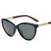 Sunglasses New Sunglasses Women's Round Face Personality Cat Eye Diamond Polarized Lenses Retro Sunglasses 8622_voghion.com