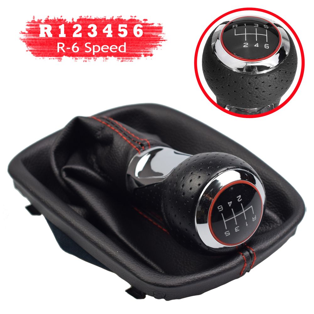 Für AUDI A3 A4 A6 C5 4B 1997-2005 A8 5 6 Geschwindigkeit Auto Leder Boot Schaltknauf Shifter Kopf Hebel Abdeckung Zubehör_voghion.com