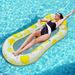 Outdoor Recreational Swimming Pool Floating Neck Backrest Water Lounge Chair New Printed Lemon Clip Net Adult Inflatable Floating Row_voghion.com