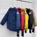 Chaqueta infantil de plumón, de largo medio, con capucha gruesa desmontable, cortavientos e impermeable, de plumón de pato blanco, nuevo estilo de invierno._voghion.com