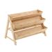 3 Tier Wooden Vertical Raised Garden Bed with Storage Shelf_voghion.com