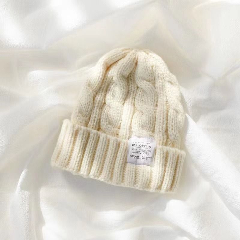 Cappello lavorato a maglia largo e versatile da donna, autunno e inverno, High Beauty Ins_voghion.com