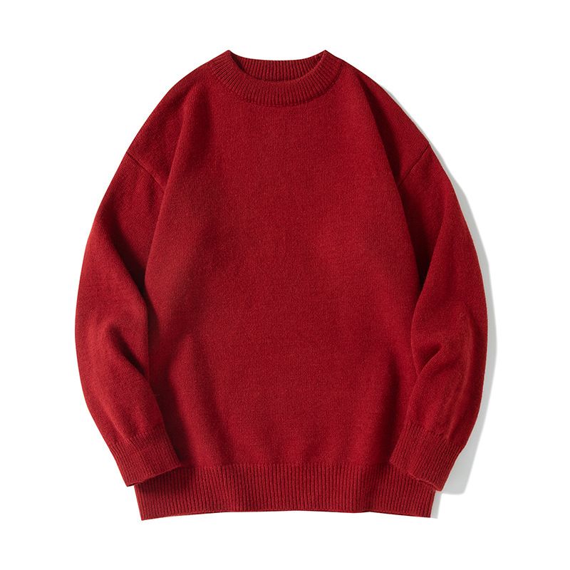 Herrenbekleidung Drachenjahr Neujahrspullover Tierkreisjahr rot gestreifte Nadel Pullover_voghion.com