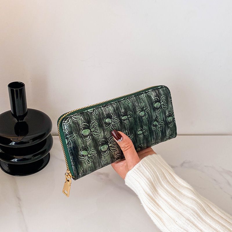 Damentaschen Mode Damen Geldbörse Neue Retro Spinne Lange Clutch Große Kapazität Geldbörse Kartenhalter Münzgeldbörse Trend_voghion.com