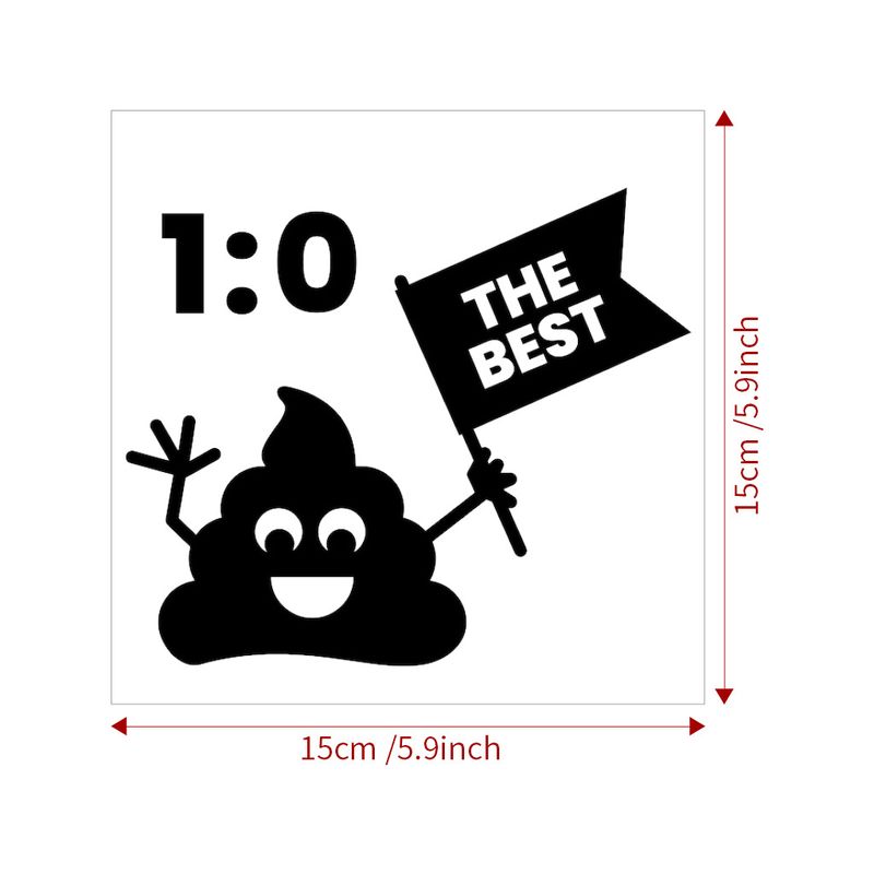 1: 0 label toilet CH81187 bathroom self-adhesive PVC wall sticker_voghion.com