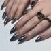 Nails Fashion, Atmosphere, Ripple Color, Explosive Flash Gradient Pointed False Nail, Spicy Girl Wearing Nail W15_voghion.com