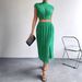 Elegant Slit Sleeveless Slim Top Two-Piece Summer Sexy Skirt Set For Women_voghion.com