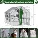 Outdoor Cat House Cat Enclosures 110' Large Kitten Playpen With Platforms,Upgrade Waterproof Cover-Grey And White_voghion.com