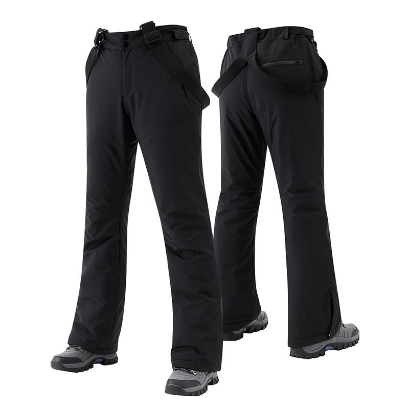 Pantalones de esquí con correa para hombre, ropa de esquí de invierno para exteriores, pantalones gruesos de una sola tabla y doble tabla._voghion.com