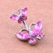 Piercing-Schmuck: Glänzender Schmetterlings-Zirkon-Bauchnabelpiercing – Großhandel direkt vom Hersteller – ab Lager_voghion.com