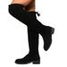 Large size over knee elastic boots autumn and winter new high tube thick soled solid color fashion women's boots_voghion.com