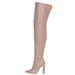 New Pointed Toe Snakeskin Pattern Chunky Heel Slimming Plus Size Over-the-Knee Straight Tube Runway Side Pull_voghion.com