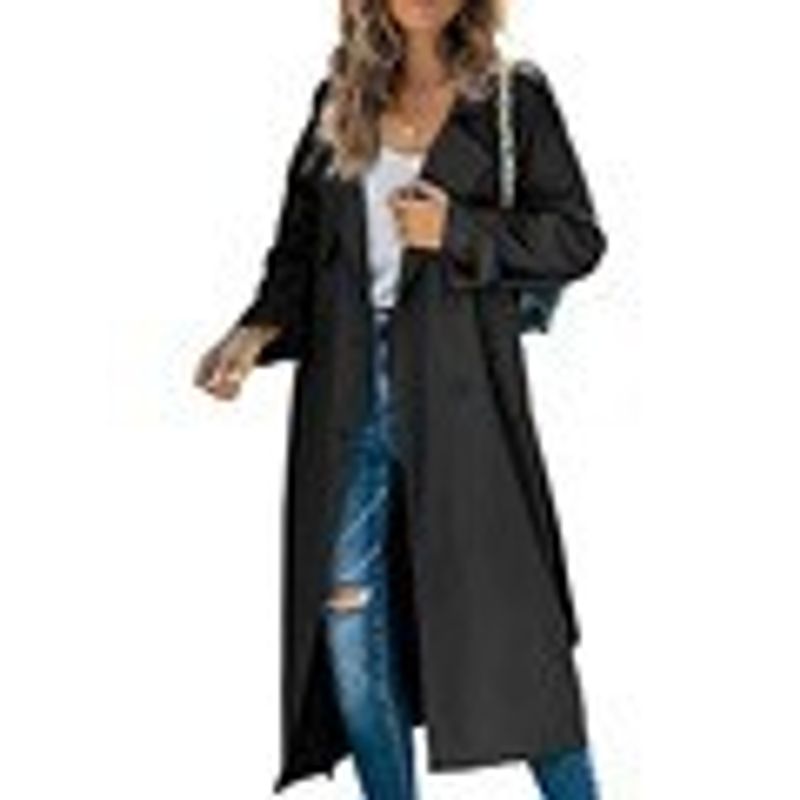 Lässiger, langer Trenchcoat für Damen_voghion.com