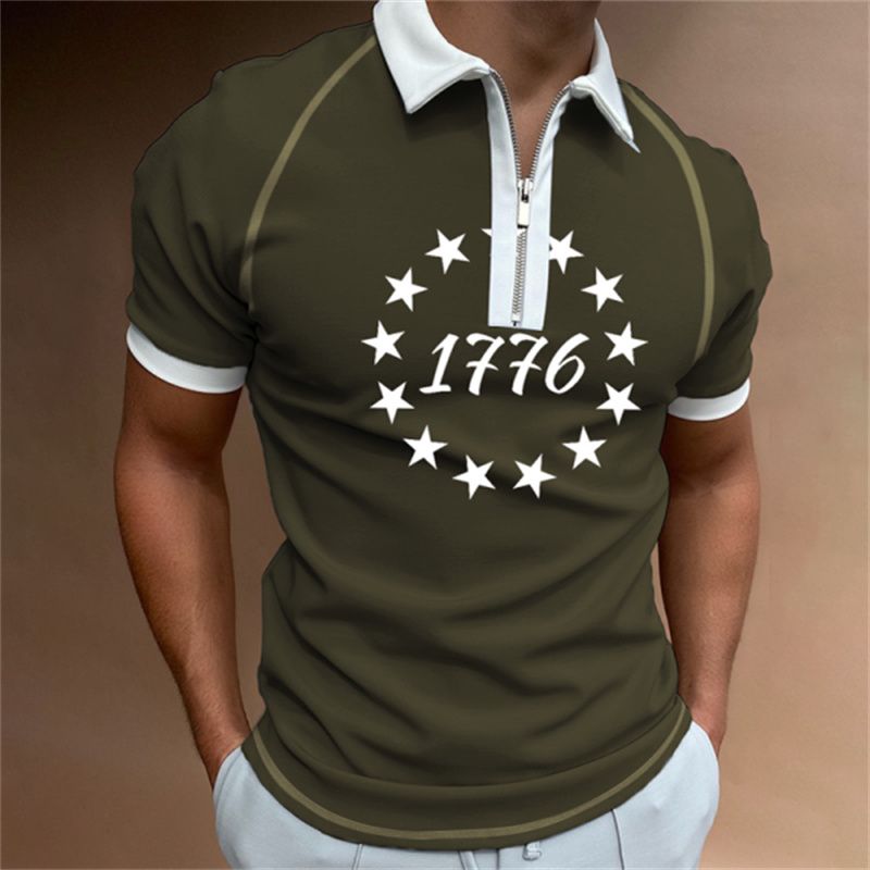 Suvi Uus meeste polo Lühikeste varrukatega polosärk trükitud logoga pilt riietus vabaaja mood meestele_voghion.com