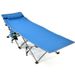 Folding Camping Cot with Side Storage Pocket Detachable Headrest_voghion.com