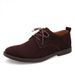 Scarpe casual basse da uomo in pelle scamosciata stile britannico, traspiranti, antiscivolo, di grandi dimensioni_voghion.com