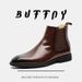 Retro Handmade Pointed Gentleman Men's Shoes Casual Short Polished Martin Boots_voghion.com