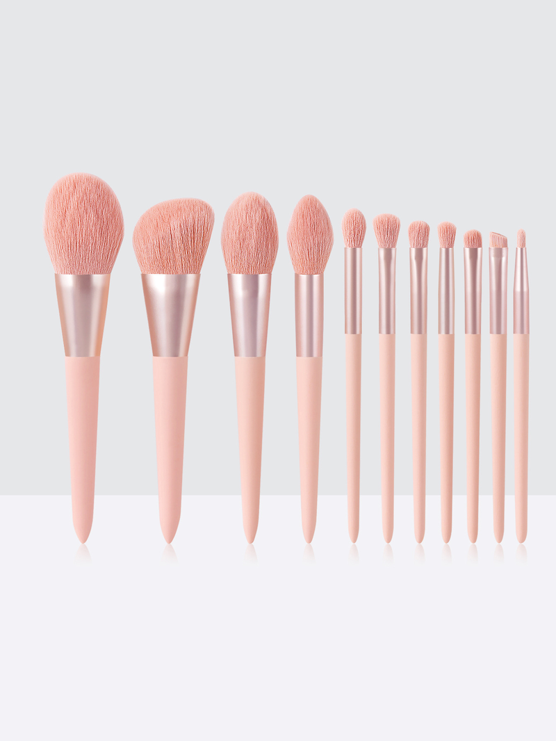 11-teiliges Feizixiao Make-up-Pinsel-Set, rosa, Werkzeugset, GUJHUI_voghion.com