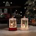 Christmas LED Water-Filled Candle Lantern Decor - Snowman & Tree & Santa Figurine Tabletop Decoration For Holiday Home Party Gift_voghion.com