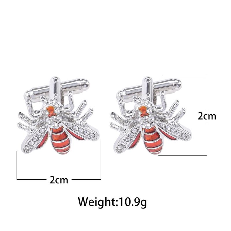 Neue produkte diamant biene tier legierung manschettenknöpfe Französisch hemd manschette nägel manschettenknöpfe_voghion.com