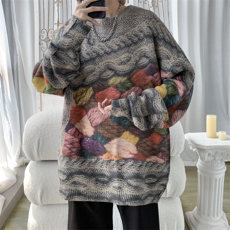 Design Pired Woolen Men In Autumn Winter, Plus Size For Teenagers, Soft Trendy, And Cool Knit Sweater_voghion.com