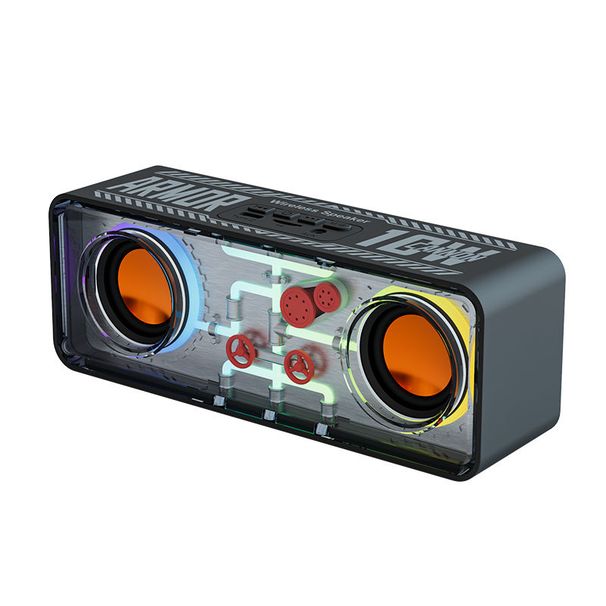 WINJOIN Transparent Mini Bluetooth Dual Speakers Gaming Style Desktop Computer Heavy Bass Colorful Speaker_voghion.com