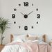 Scandinavian Minimalist Wall Clock, No-Drill DIY Silent Decorative Clock For Living Room & Bedroom, 40cm/50cm/60-90cm/80-130cm_voghion.com