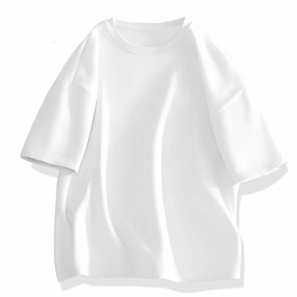 Erkek Giyim yaz çift kısa kollu tişörtler ayı desenli bol beş nokta kollu tişörtler büyük beden ve kısa kollu tişörtler_voghion.com