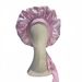 Cross-Border European And American Trend Solid Color Tie Sleep Elastic Wide-Brim Satin Bow Round Hat Hair Protection_voghion.com