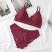 Set di biancheria intima da donna Beautiful Back, reggiseno e slip leggeri e traspiranti, due pezzi_voghion.com