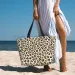 Leopard Print Large Waterproof Beach Women Sandproof Tote Pool Bag With Zipper And Pockets For Travel Vacation Gym_voghion.com