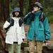 Jackets for couples, three-in-one removable fleece two-piece set, waterproof and warm workwear, mountaineering and skiing clothing with printed logo_voghion.com