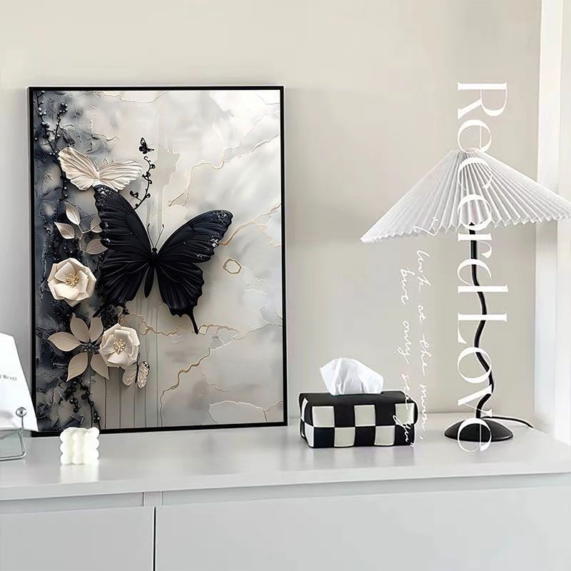 Nordic INS High-End Floral Fragrance Style Living Room TV Cabinet Clothing Store Live Streaming Room Decorative Painting_voghion.com