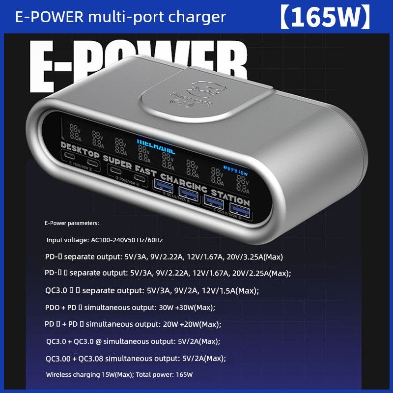 Maintenance Guy Super Schnellladung Smart Digital Display Desktop Wireless_voghion.com