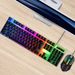 Wired USB Luminous Set Real Mechanical Feel Gaming Computer Keyboard Mouse Kit_voghion.com