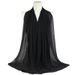 Unisex Solid color monochrome pearl chiffon shawl Long shawl Muslim shawl_voghion.com