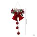 Flocked Christmas Ornaments Set – Nordic Bells, Bows & Customizable Decor For Trees & Windows_voghion.com